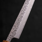 Sujihiki AUS-10 Tsuchime Damascus Oak Handle 240mm-AUS-10-Damascus-Japanese Handle-[Musashi]-[Japanese-Kitchen-Knives]