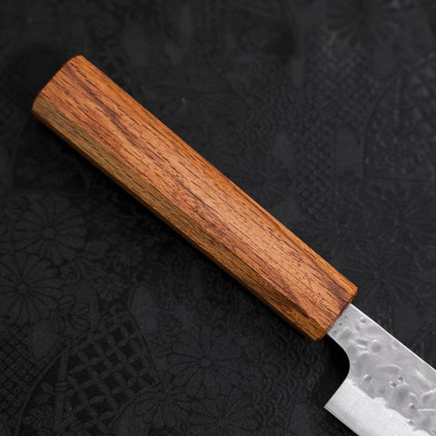 Sujihiki AUS-10 Tsuchime Damascus Oak Handle 240mm-AUS-10-Damascus-Japanese Handle-[Musashi]-[Japanese-Kitchen-Knives]