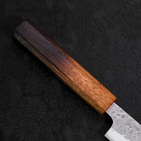 Sujihiki AUS-10 Tsuchime Damascus Yaki Urushi Handle 240mm-AUS-10-Damascus-Japanese Handle-[Musashi]-[Japanese-Kitchen-Knives]