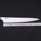 Sujihiki Blue Super Polished Maple Green Handle 270mm-Blue Super-Polished-Japanese Handle-[Musashi]-[Japanese-Kitchen-Knives]