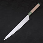 Sujihiki Blue Super Polished Maple Green Handle 270mm-[Musashi]-[Japanese-Kitchen-Knives]