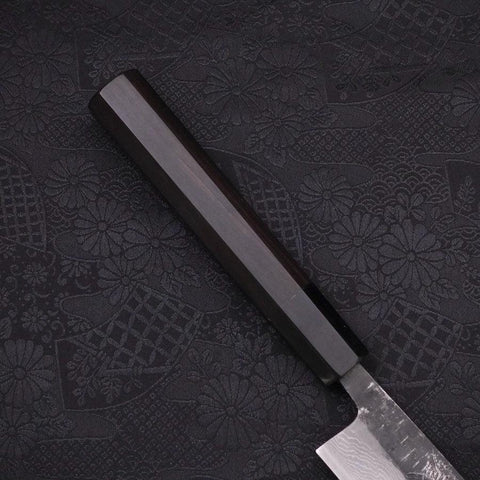 Sujihiki Blue steel #2 Kurouchi Damascus Buffalo Ebony Handle 270mm-Blue steel #2-Damascus-Japanese Handle-[Musashi]-[Japanese-Kitchen-Knives]