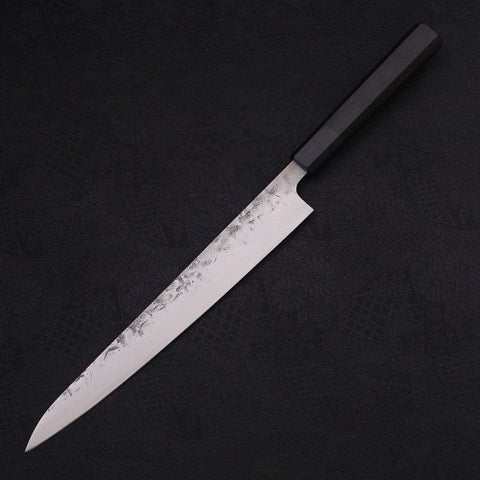 Sujihiki SLD Nashiji Washi Buffalo Ebony Handle 240mm-SLD-Nashiji Washi-Japanese Handle-[Musashi]-[Japanese-Kitchen-Knives]