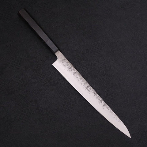 Sujihiki SLD Nashiji Washi Buffalo Ebony Handle 240mm-SLD-Nashiji Washi-Japanese Handle-[Musashi]-[Japanese-Kitchen-Knives]