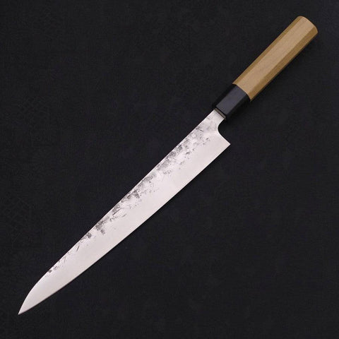 Sujihiki SLD Nashiji Washi Buffalo Magnolia Handle 240mm-SLD-Nashiji Washi-Japanese Handle-[Musashi]-[Japanese-Kitchen-Knives]