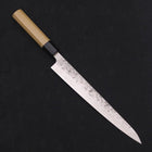 Sujihiki SLD Nashiji Washi Buffalo Magnolia Handle 240mm-SLD-Nashiji Washi-Japanese Handle-[Musashi]-[Japanese-Kitchen-Knives]