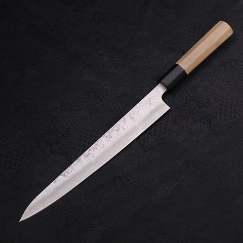 Sujihiki Silver Steel #3 Nashiji Buffalo Magnolia Handle Handle 240mm-Silver steel #3-Nashiji-Japanese Handle-[Musashi]-[Japanese-Kitchen-Knives]