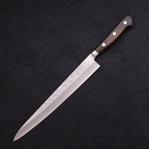 Sujihiki Silver Steel #3 Nashiji Western Handle 240mm-Silver steel #3-Nashiji-Western Handle-[Musashi]-[Japanese-Kitchen-Knives]