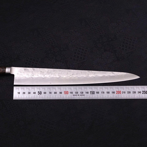 Sujihiki Silver Steel #3 Nashiji Western Handle 240mm-Silver steel #3-Nashiji-Western Handle-[Musashi]-[Japanese-Kitchen-Knives]