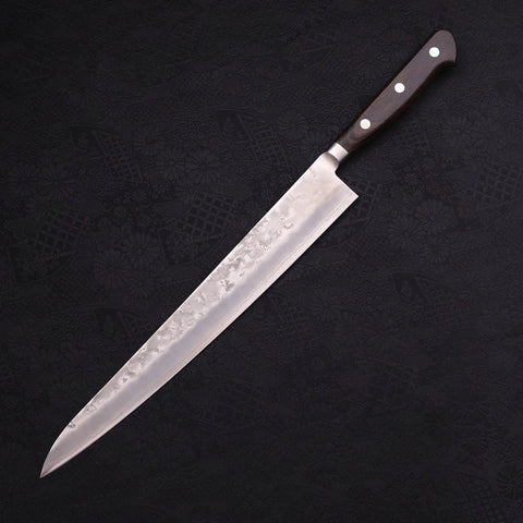 Sujihiki Silver Steel #3 Nashiji Western Handle 270mm-Silver steel #3-Nashiji-Japanese Handle-[Musashi]-[Japanese-Kitchen-Knives]