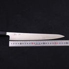 Sujihiki Silver Steel #3 Polished Buffalo Magnolia Handle Handle 240mm-Silver steel #3-Polished-Japanese Handle-[Musashi]-[Japanese-Kitchen-Knives]