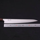 Sujihiki Stainless Clad Blue Super Polished Sumi Urushi Handle 270mm-Blue Super-Kurouchi-Japanese Handle-[Musashi]-[Japanese-Kitchen-Knives]