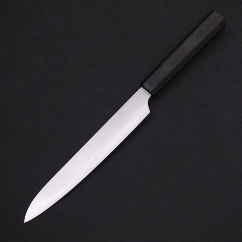 Sujihiki White steel #2 Super Polished Buffalo Ebony Handle 170mm-Japanese Handle-[Musashi]-[Japanese-Kitchen-Knives]