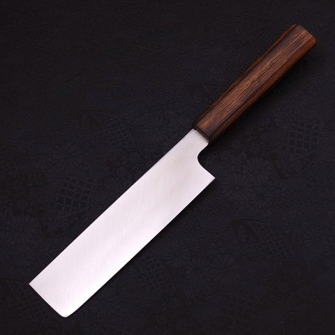 Usuba(Kanto) Blue steel #2 Kasumi Sumi Urushi Handle 165mm-Blue steel #2-Kasumi-Japanese Handle-[Musashi]-[Japanese-Kitchen-Knives]