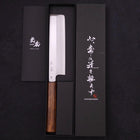 Usuba(Kanto) Blue steel #2 Kasumi Sumi Urushi Handle 165mm-Blue steel #2-Kasumi-Japanese Handle-[Musashi]-[Japanese-Kitchen-Knives]