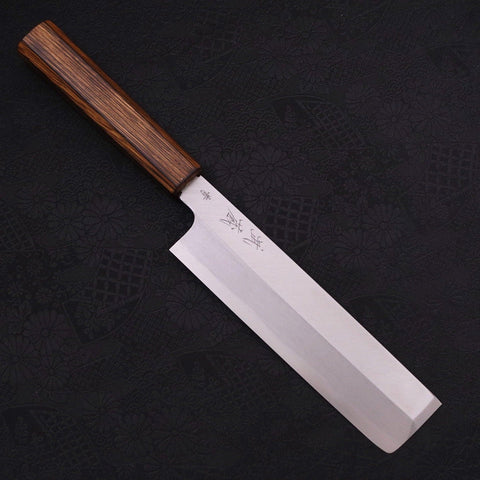 Usuba(Kanto) Blue steel #2 Kasumi Sumi Urushi Handle 165mm-Blue steel #2-Kasumi-Japanese Handle-[Musashi]-[Japanese-Kitchen-Knives]