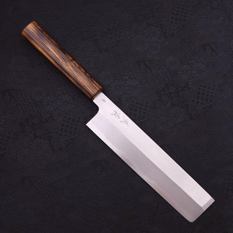 Usuba(Kanto) Blue steel #2 Kasumi Sumi Urushi Handle 210mm-Blue steel #2-Kasumi-Japanese Handle-[Musashi]-[Japanese-Kitchen-Knives]