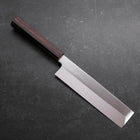 Usuba(Kanto) Honyaki Silver Steel #3 Mirror Ebony Handle 180mm-Silver steel #3-Mirror-Japanese Handle-[Musashi]-[Japanese-Kitchen-Knives]