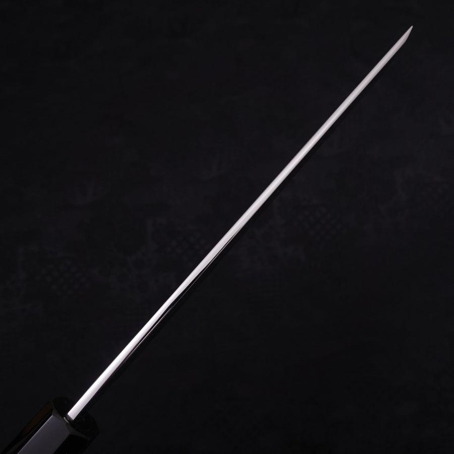 Usuba(Kanto) Honyaki Silver Steel #3 Mirror Finish Buffalo Ebony Handle 180mm-Silver steel #3-Mirror-Japanese Handle-[Musashi]-[Japanese-Kitchen-Knives]