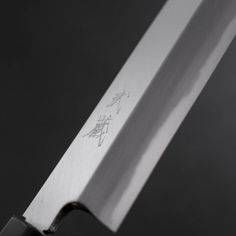 Usuba(Kanto) White steel #2 Kasumi Buffalo Ebony Handle 165mm-[Musashi]-[Japanese-Kitchen-Knives]