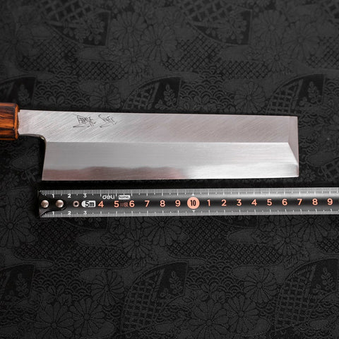 Usuba(Kanto) White steel #2 Kasumi Sumi Urushi Handle 180mm-White steel #2-Kasumi-Japanese Handle-[Musashi]-[Japanese-Kitchen-Knives]