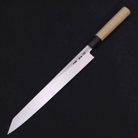 Yanagi Kiritsuke Blue steel #2 Kasumi Buffalo Handle 270mm-Blue steel #2-Kasumi-Japanese Handle-[Musashi]-[Japanese-Kitchen-Knives]