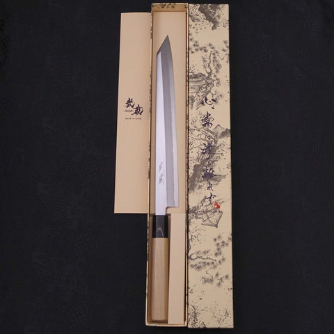 Yanagi Kiritsuke Blue steel #2 Kasumi Buffalo Handle 270mm-Blue steel #2-Kasumi-Japanese Handle-[Musashi]-[Japanese-Kitchen-Knives]