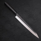 Yanagi Kiritsuke Blue steel #2 Kurouchi Buffalo Ebony Handle 270mm-Blue steel #2-Kurouchi-Japanese Handle-[Musashi]-[Japanese-Kitchen-Knives]