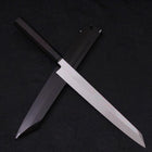 Yanagi Kiritsuke Silver steel #3 Honyaki Mirror Buffalo Ebony Handle 270mm-Silver steel #3-Japanese Handle-[Musashi]-[Japanese-Kitchen-Knives]