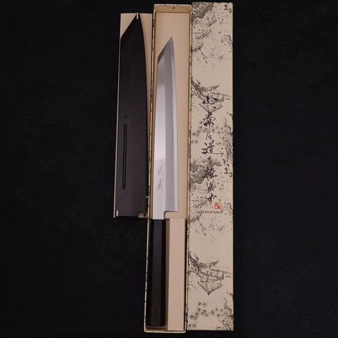 Yanagi Kiritsuke Silver steel #3 Mirror Buffalo Ebony Handle 270mm-Silver steel #3-Japanese Handle-[Musashi]-[Japanese-Kitchen-Knives]