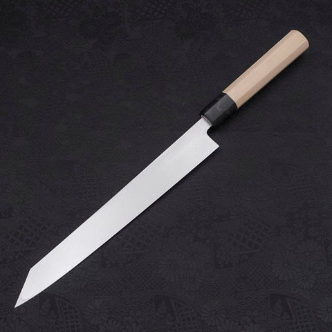 Yanagi Kiritsuke White steel #2 Kasumi Buffalo Magnolia Handle 240mm-Blue steel #2-Kasumi-Japanese Handle-[Musashi]-[Japanese-Kitchen-Knives]