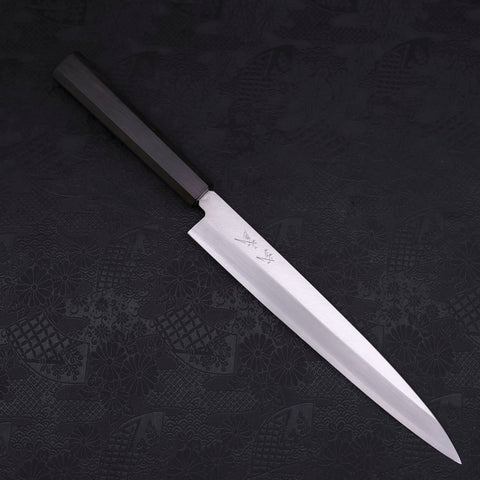 Yanagiba AUS-10 Polished Ebony Handle 240mm-[Musashi]-[Japanese-Kitchen-Knives]