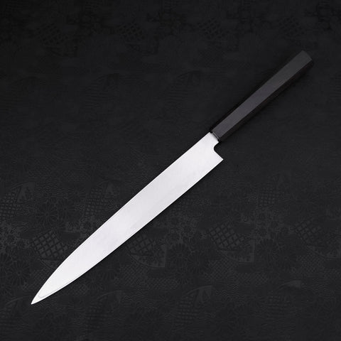 Yanagiba AUS-10 Polished Ebony Handle 270mm-AUS-10-Polished-Japanese Handle-[Musashi]-[Japanese-Kitchen-Knives]