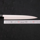 Yanagiba AUS-8 Polished Dark Blue Urushi Handle 240mm-AUS-8-Polished-Japanese Handle-[Musashi]-[Japanese-Kitchen-Knives]