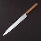 Yanagiba AUS-8 Polished Oak Handle 270mm-AUS-8-Polished-Japanese Handle-[Musashi]-[Japanese-Kitchen-Knives]