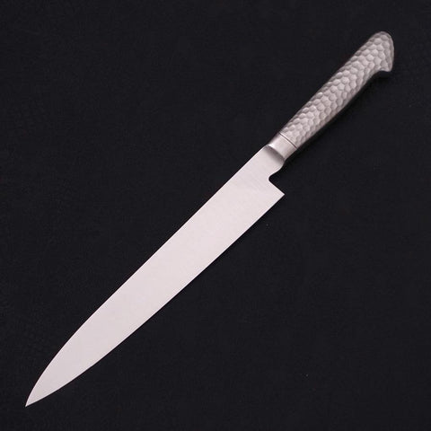 Yanagiba All-Stainless Pure-Molybdenum 210mm-Molybdenum-Polished-Western Handle-[Musashi]-[Japanese-Kitchen-Knives]