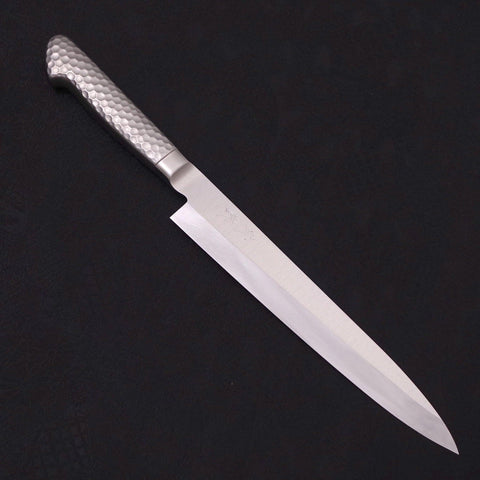 Yanagiba All-Stainless Pure-Molybdenum 210mm-Molybdenum-Polished-Western Handle-[Musashi]-[Japanese-Kitchen-Knives]