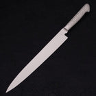 Yanagiba All-Stainless Pure-Molybdenum 240mm-Molybdenum-Polished-Western Handle-[Musashi]-[Japanese-Kitchen-Knives]