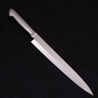 Yanagiba All-Stainless Pure-Molybdenum 240mm-Molybdenum-Polished-Western Handle-[Musashi]-[Japanese-Kitchen-Knives]