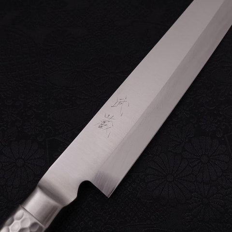 Yanagiba All-Stainless Pure-Molybdenum 270mm-Molybdenum-Polished-Western Handle-[Musashi]-[Japanese-Kitchen-Knives]