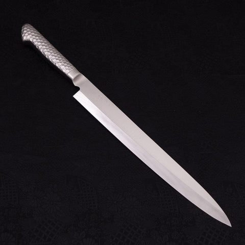 Yanagiba All-Stainless Pure-Molybdenum 270mm-Molybdenum-Polished-Western Handle-[Musashi]-[Japanese-Kitchen-Knives]