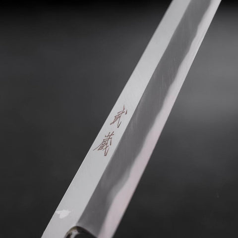 Yanagiba Blue steel #1 Hon-Kasumi Buffalo Walnut Handle 300mm-[Musashi]-[Japanese-Kitchen-Knives]