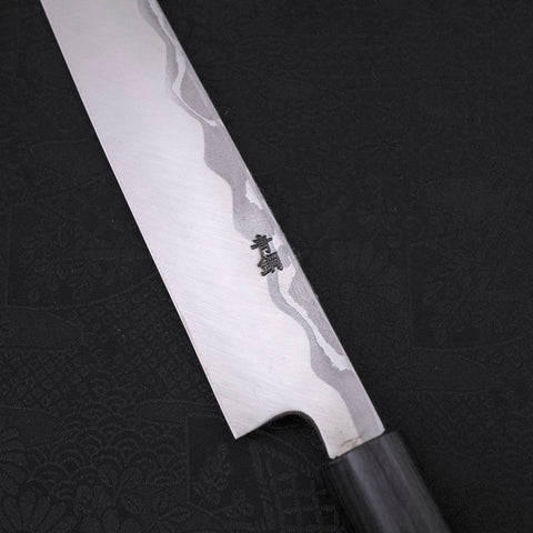 Yanagiba Blue steel #2 Damascus Shitan Handle 240mm-Blue steel #2-Damascus-Japanese Handle-[Musashi]-[Japanese-Kitchen-Knives]