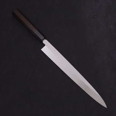 Yanagiba Blue steel #2 Honyaki Buffalo Ebony Handle 270mm-Blue steel #2-Japanese Handle-[Musashi]-[Japanese-Kitchen-Knives]