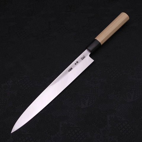 Yanagiba Blue steel #2 Kasumi Buffalo Handle 240mm-Blue steel #2-Kasumi-Japanese Handle-[Musashi]-[Japanese-Kitchen-Knives]