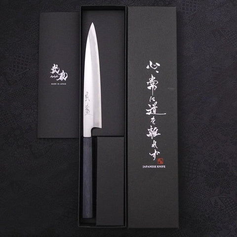 Yanagiba Blue steel #2 Kasumi Dark-Blue Urushi Handle 180mm-Blue steel #2-Kasumi-Japanese Handle-[Musashi]-[Japanese-Kitchen-Knives]