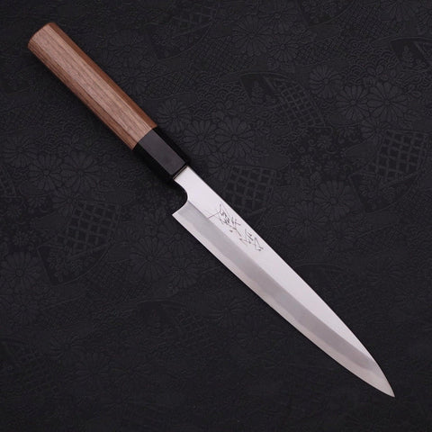 Yanagiba Blue steel #2 Kasumi Walnut Handle 180mm-Blue steel #2-Kasumi-Japanese Handle-[Musashi]-[Japanese-Kitchen-Knives]