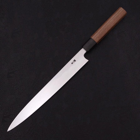 Yanagiba Blue steel #2 Kasumi Walnut Handle 240mm-Blue steel #2-Kasumi-Japanese Handle-[Musashi]-[Japanese-Kitchen-Knives]