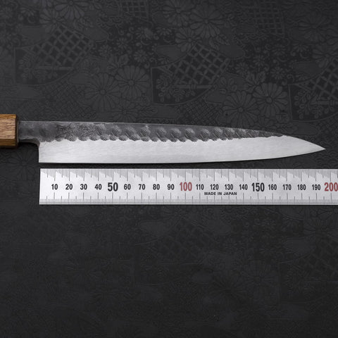 Yanagiba Blue steel #2 Kurouchi Tsuchime Yaki Urushi Handle 210mm-Blue steel #2-Kurouchi-Japanese Handle-[Musashi]-[Japanese-Kitchen-Knives]