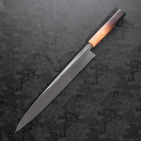 Yanagiba Blue steel #2 Kurouchi Tsuchime Yaki Urushi Handle 300mm-Blue steel #2-Kurouchi-Japanese Handle-[Musashi]-[Japanese-Kitchen-Knives]